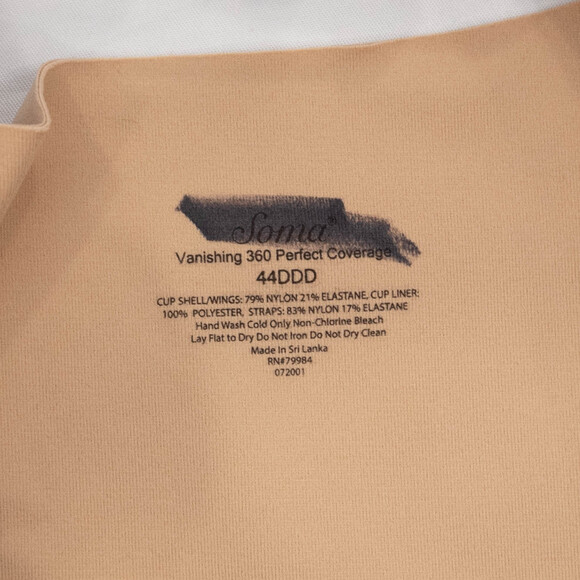 Soma Warm Amber Vanishing 360 Perfect Coverage Bra 44DDD - Picture 4 of 6